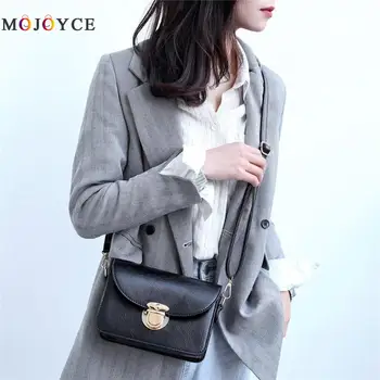 

Women Crossbody Bags PU Leather Fashion Pure Color Small Shoulder Messenger Handbag