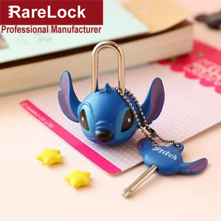Rarelock мультяшный замок миниатюрный для детей дорожная сумка спортивный рюкзак сумочка ювелирный замок коробка DIY MMS573 hh - Цвет: Stitch