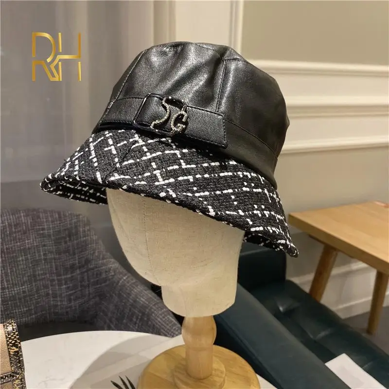 Plaid Embossed Bucket Hat Solid Color Trendy Casual Basin Hat Unisex Couple  Fisherman For Women Men - Jewelry & Accessories - Temu France