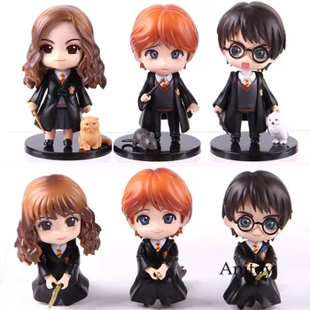 

Hermione Jean Granger Ronald Bilius "Ron" Weasley Action Figures PVC Q Verision Collection Model Toy 6pc/sets
