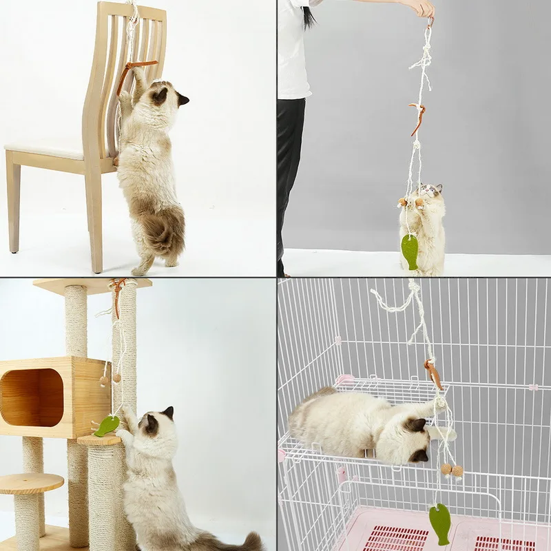 Кошачья кошка, игрушка из сизаля, товары для домашних животных, маленький щенок, котенок, игрушки, мотающаяся веревка, Игрушка-прорезыватель, клетка для переноски кошки, игры для кошек, собак