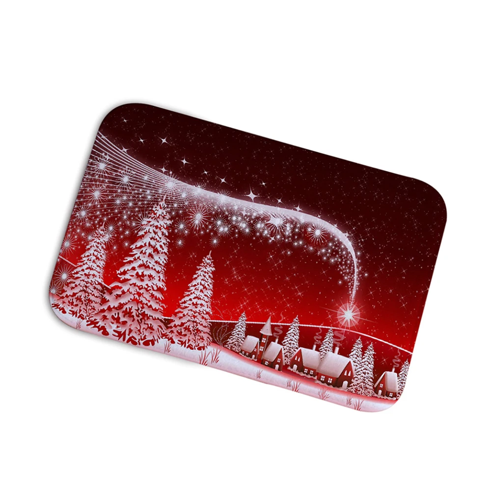 New 6 Styles Christmas Lunch Mat Bath Mats Flannel Printing Bathroom Rug Toilet Water Absorption Antiskid Floor Mat Decoration - Цвет: JYX2852