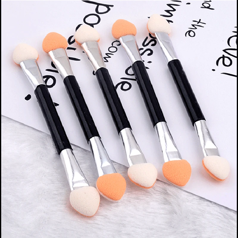 10pcs 10 шт./компл. подводка для глаз тени для век губки щетки кисть для губ одноразовые с двойным концом макияж губки аппликатора Красота Make Up инструмент Лидер продаж - Цвет: 10pcs