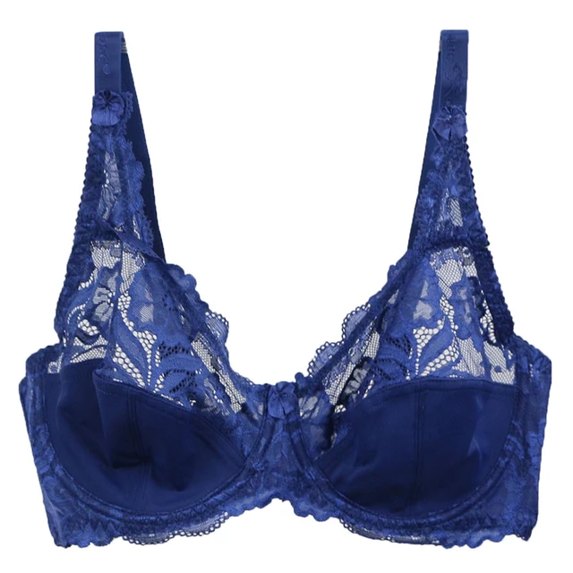 Bras For Women Wire-Free Bralette Solid Dark Blue 38/85F