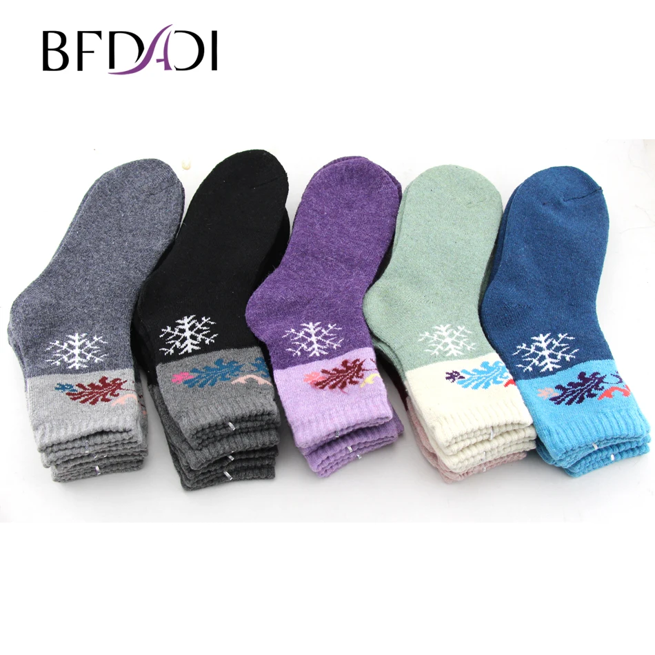

BFDADI 2019 Women Socks Soft Warm Spring Winter Brand Thick Striped Compression Hosiery Long Ladies Cosy Home Slipper Socks