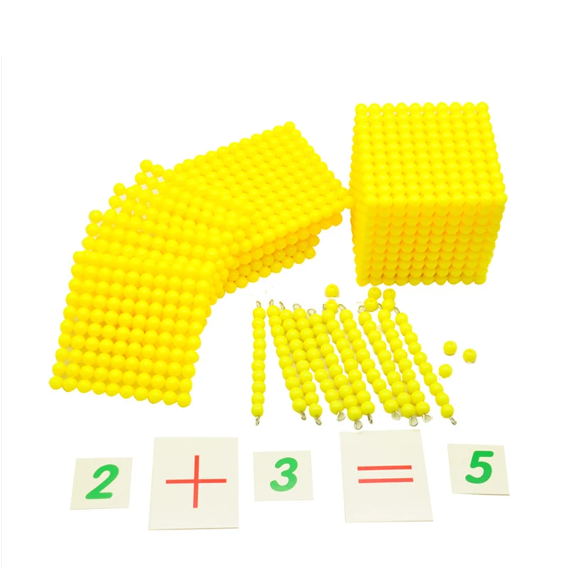 Montessori Kids Toy Baby decimal base Bank Game Set Maths Training for Early Learning Educational Preschool