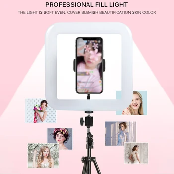 

Square Fill Light Ring Camera Supplementary Light For YouTuber Vlog Bright Lightweight Photo Studio Makeup Ring Phone Live Video