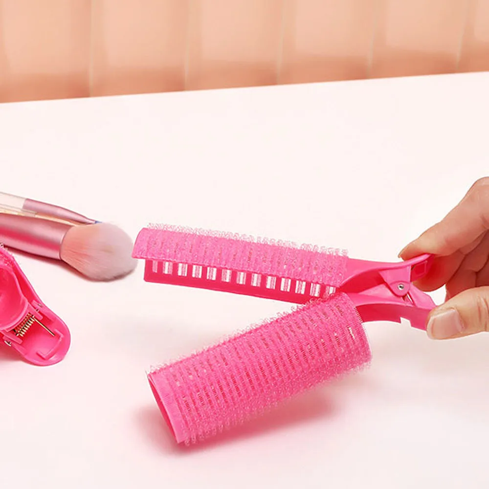 1/2 Pcs Pink Hair Curlers Set Sleeping Overnight Reusable Hair Root Fluffy Clip Women Girls Portable Styling Tools hair curling tools