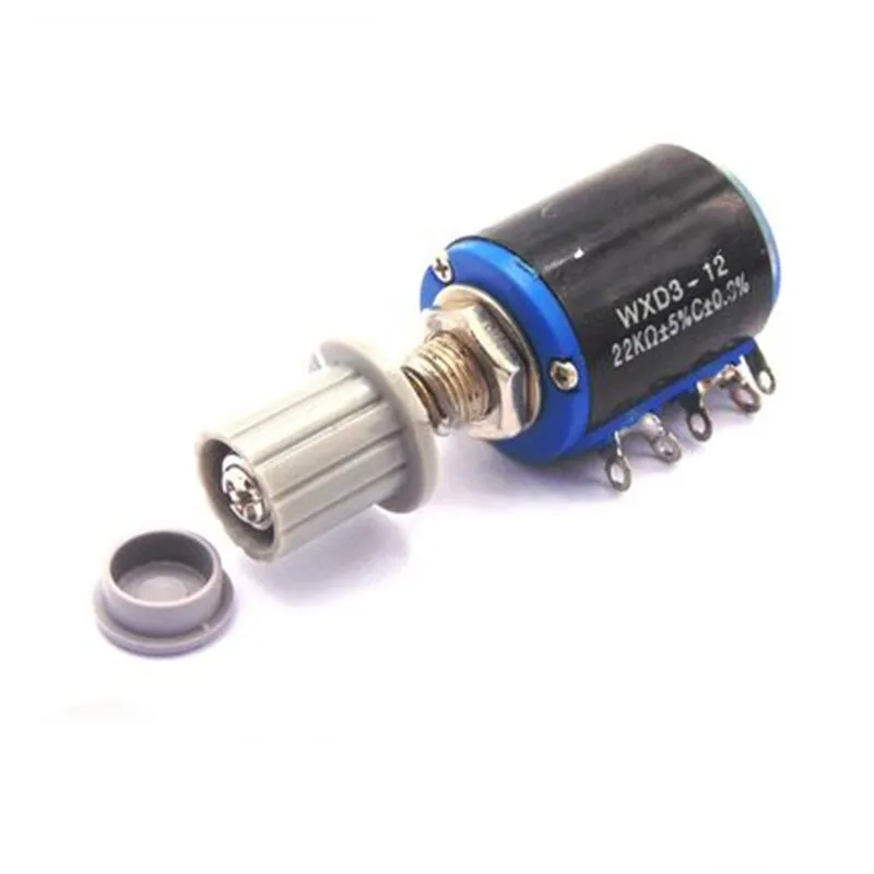 1pcs WXD3-12-1W 100 220 470 1K 2K2 3K3 4K7 10K 22K 33K 47K Ohm 100R 220R 470R 2.2K 3.3K 4.7K WXD3-12 1W Potentiometer + 1 knob |