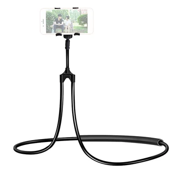 

Mobile Phone Hanging Neck Bracket, Universal Bedside Mobile Phone Bracket with U-Shaped Neck Hanging Live Desktop Bed
