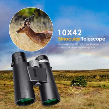 

12X42 Telescope Night Vision Binocular HD Binocular Scope BAK-4 Prism For Outdoor Camping Hunting Telescope Kit