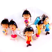 Напрямую от производителя Южная ПВХ обои из Кореи латексная маленькая кукла-брелок для ключей деликатный Chibi Maruko мультфильм стиль брелок