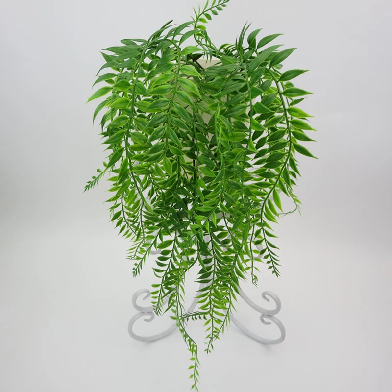 

boite dragees de mariage 3 Forks Artificial Plant Willow Floral Green Leaves Hanging Wedding Party christmas tree decorations