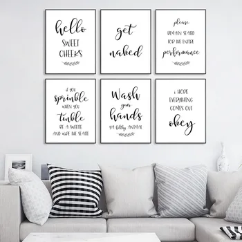 

6Pcs Creative Black and White English Alphabet Decorative Painting Frameless Painting Core Home Living Room Decoration Mural