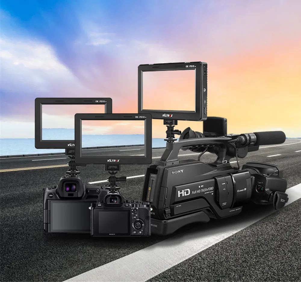 Viltrox 7'' DC-70 II Clip-on HD LCD HDMI AV Input Camera Video Monitor Display & Battery & Charger