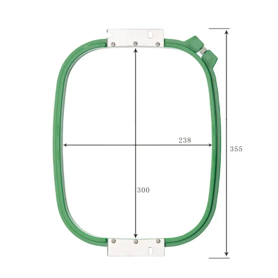 355 мм набор прямоугольных рамок для вышивания, пластиковые кольца для вышивания крестиком, аксессуары для швейной машины - Цвет: 238MM x 300MM