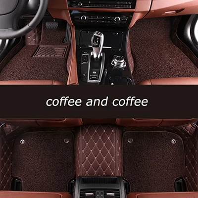 Пользовательские двухслойные автомобильные коврики для lexus gs nx lx470 IS350 IS LS CT GX LX RC RX300 LX570 RX350 все модели автомобильные коврики 5 сидений - Название цвета: all coffee