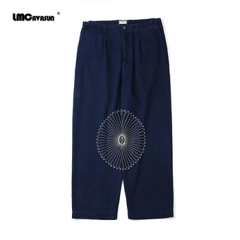

LMC 2020 High Quality Kapital Embroidery Straight Jeans Hip-Hop High Street Loose Fit Pants Men Women Couple Oversize Jeans Men