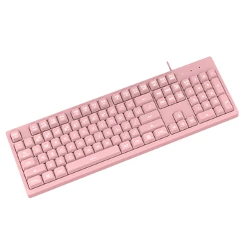 

Mini Mechanical 104-Key Keyboard Glowing White Chicken Keypads For Computer