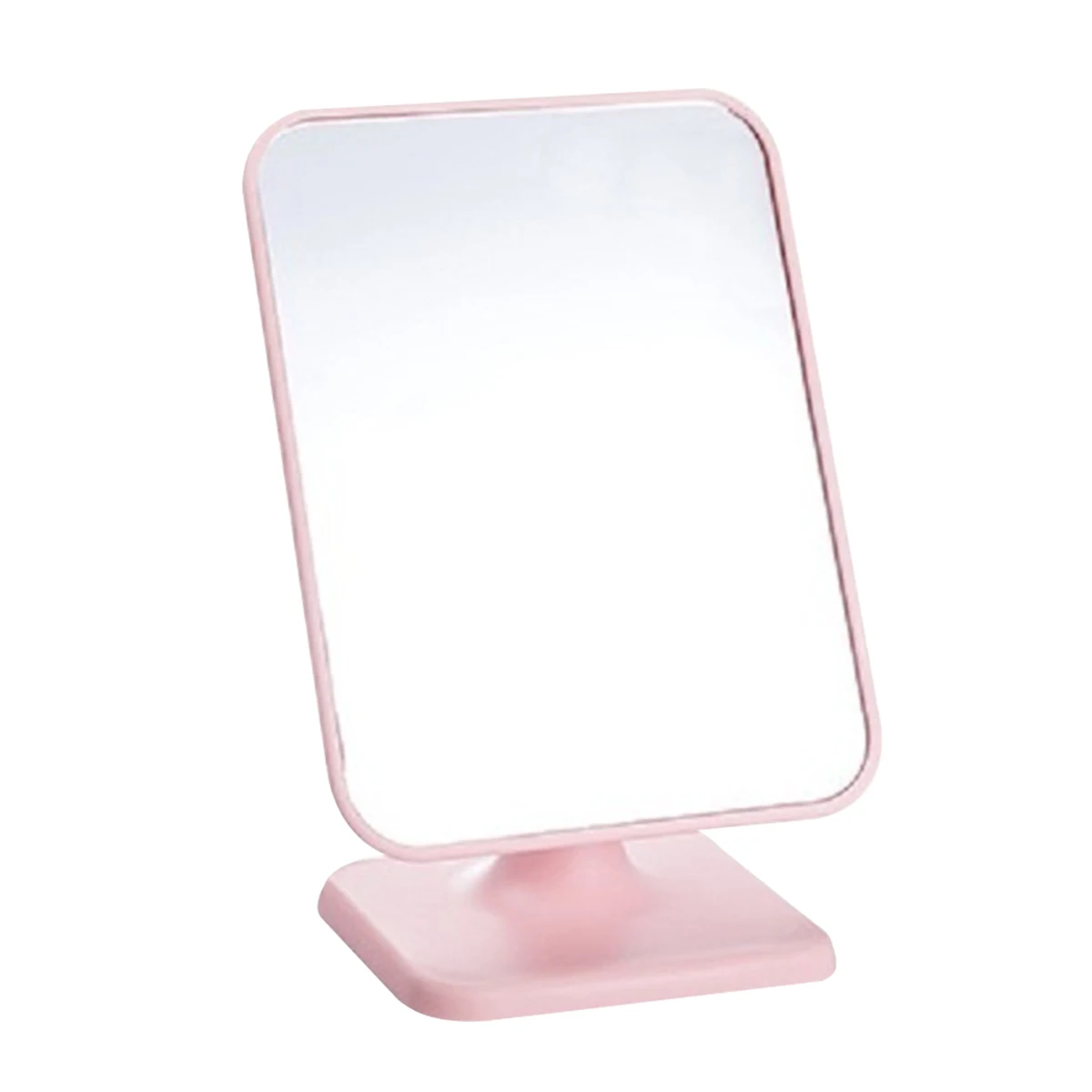Зеркало для макияжа с поворотом на 360 градусов, 16/22 светодиодный регулируемый сенсорный экран, косметическое зеркало для красоты, настольный туалетный столик, подставка, зеркала - Цвет: Pink NO LED Mirror