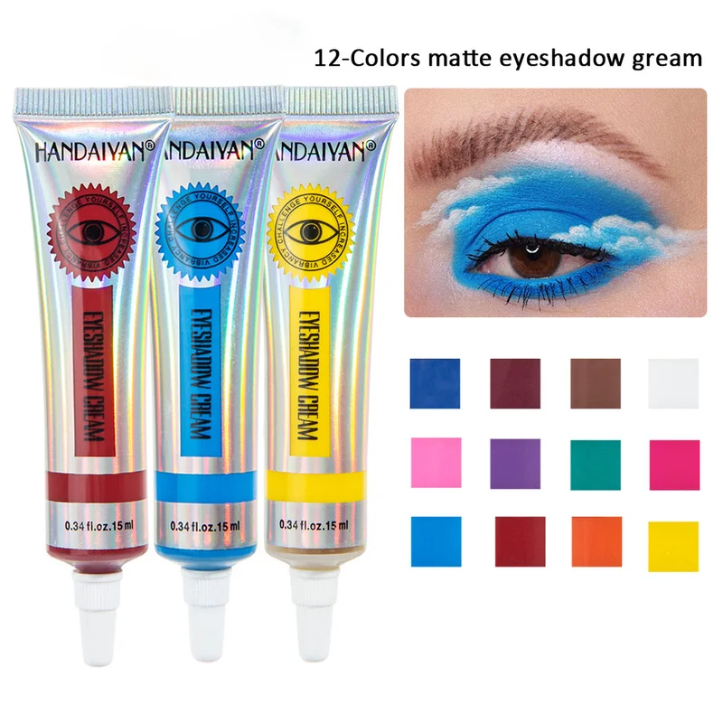 

Multicolor Eye Shadow Not Fade Waterproof Eye Shadow Cream Eye Shadow 12 Colors Matte Color Eyeshadow Create Delicate Eye Makeup