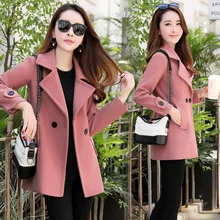 Новое зимнее пальто большого размера женское зимнее длинное тонкое шерстяное пальто женское Модный брендовый дизайн горячая распродажа