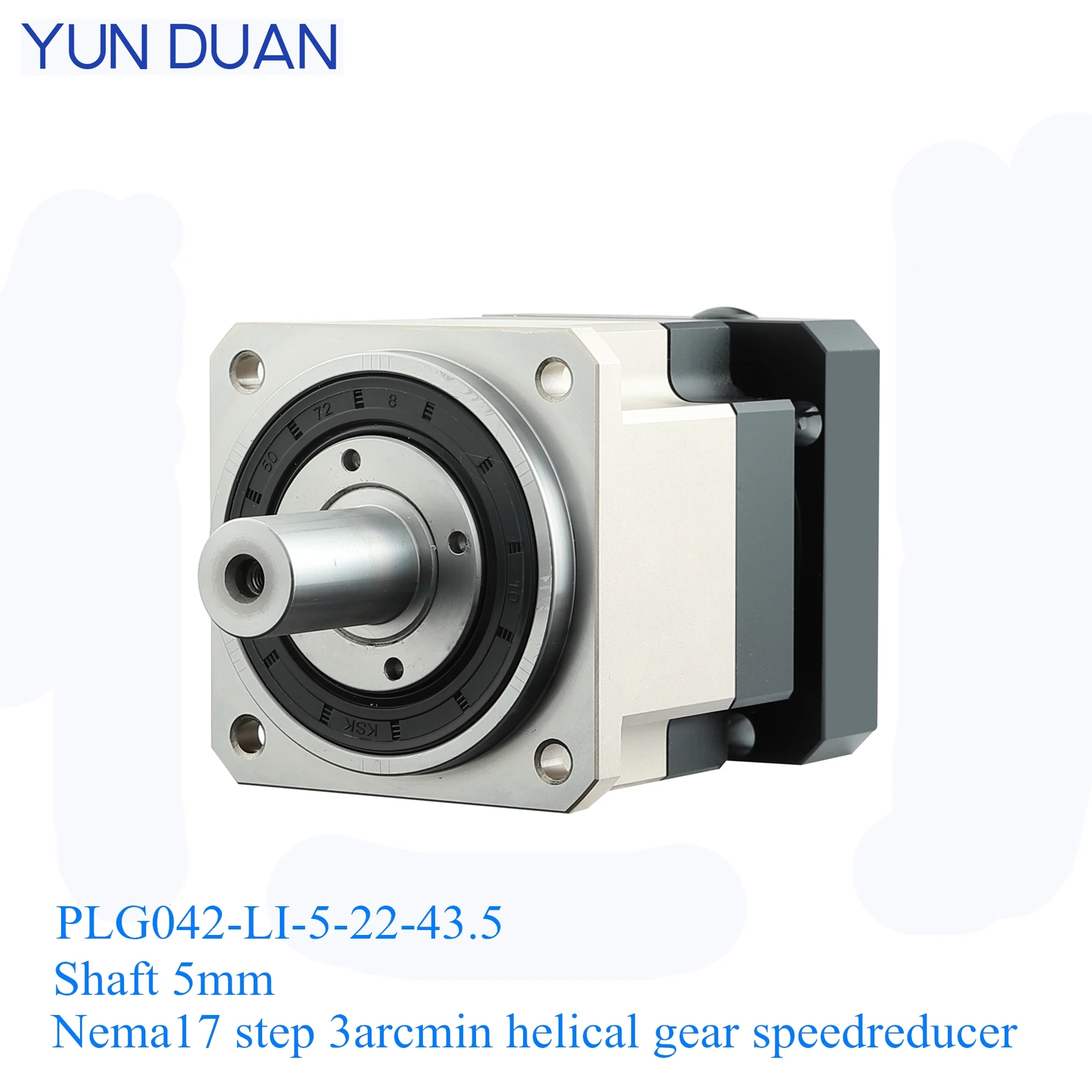 

Shaft 5mm Helical gear reducer for nema17 stepper motor Ratio3:1,5:1,10:1,20:1 3arcmin CNC motor gearbox 42mm step Free shipping