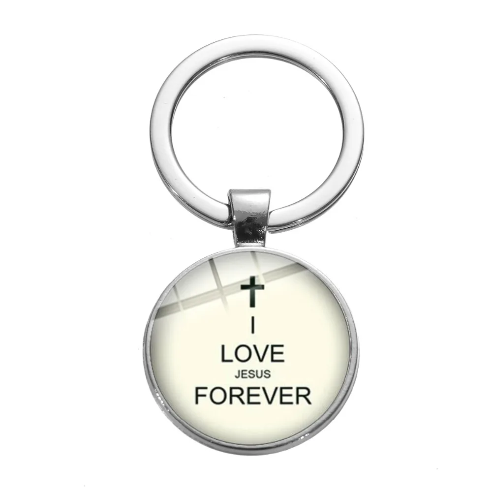 SONGDA рыба с крестом знак Иисуса Брелок-Шарм религиозный Ichthus I Love Jesus Cross Peace glass Photo Dome сувенир-брелок для ключей