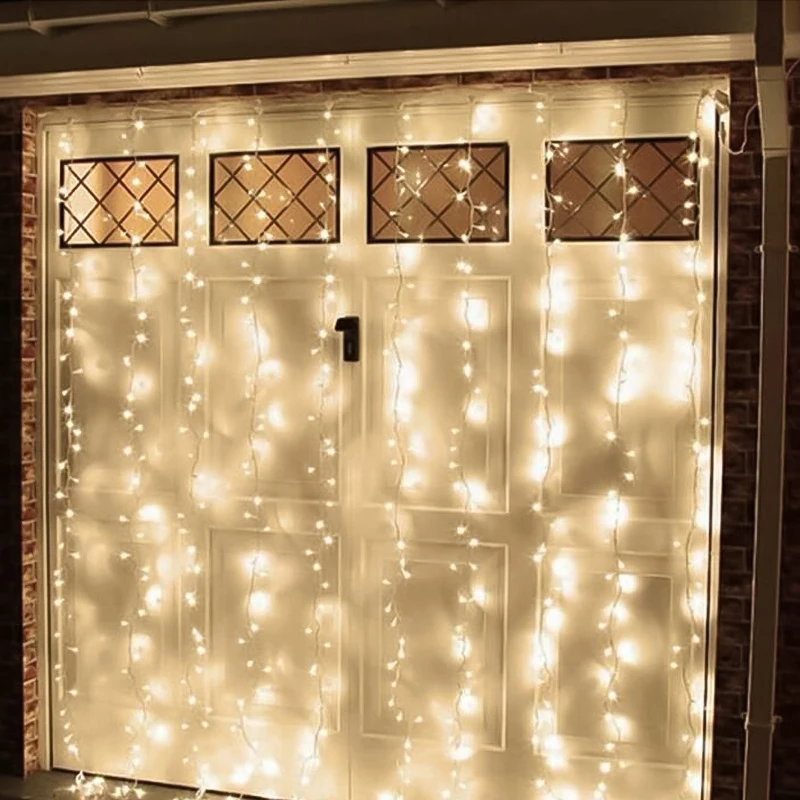 

Christmas Decorations For Home 600led 6x3m Colorful Lighthappy New Year 2021 Curtain Christmas Light Curtain Outdoor Ip66 Eu