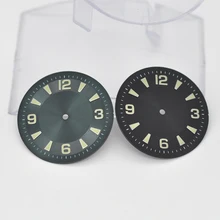 Запчасти 33,5 мм, часы с зеленым и черным циферблатом, светящиеся циферблаты, подходят для Miyota 8205/8215/821A, ETA 2836/2824, механические наручные часы с механизмом