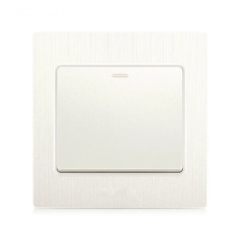 

Switch socket elegant white brushed 1 single switch panel a control fluorescent /Single control /Double control / More control