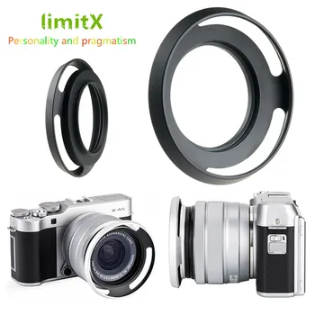 

52mm Metal Vented Lens Hood for Fujifilm X-T100 X-T30 X-A20 X-A7 X-A5 XA20 XA7 XA5 XT30 XT100 Camera with 15-45mm lens