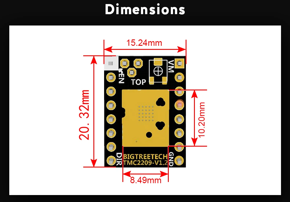 BIGTREETECH TMC2209 V1.2 Stepper Motor Driver TMC2208 UART Driver VS TMC2130 For SKR V1.4 SKR 2 Mini E3 Ender 3 3D Printer Parts hp officejet printhead