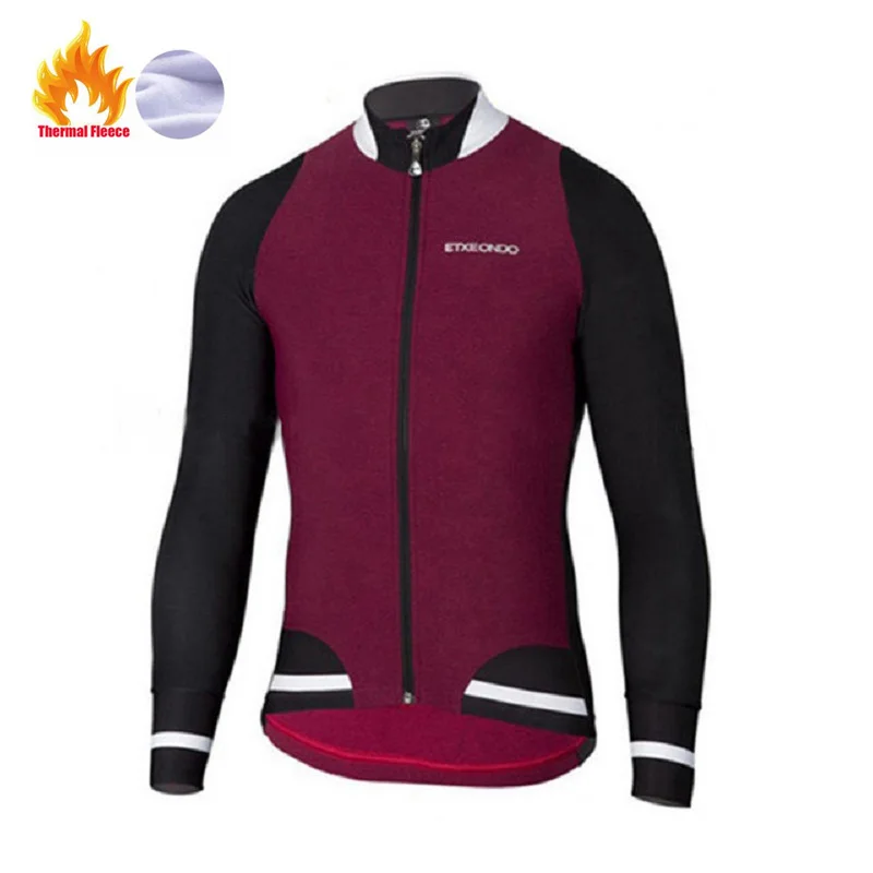 Tops 12 Длинный рукав Etxeondo термо флис Велоспорт Джерси гонки зима Pro команда Велосипедная одежда Maillot Ropa Ciclismo Hombre - Цвет: Tops 12