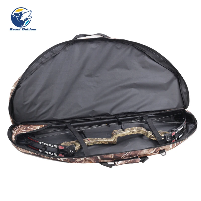 New Camouflage/Black Canvas Archery Compound Bow Bag Carry Case Outdoor Hunting 