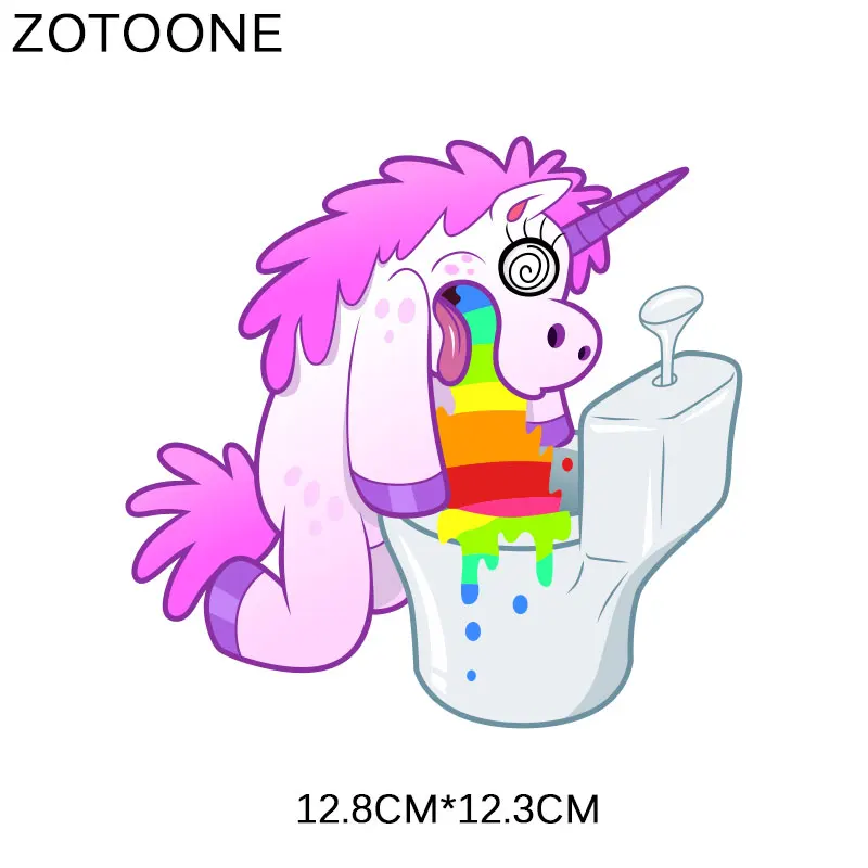ZOTOONE железная переводная одежда с изображением единорога для одежды термопереводная печать на футболке платья стираемые наклейки детский подарок E