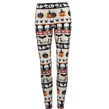 Стиль, женские модные повседневные обтягивающие штаны, штаны для Хэллоуина, штаны для подтяжки ягодиц, леггинсы для тренировок, бега, Z815