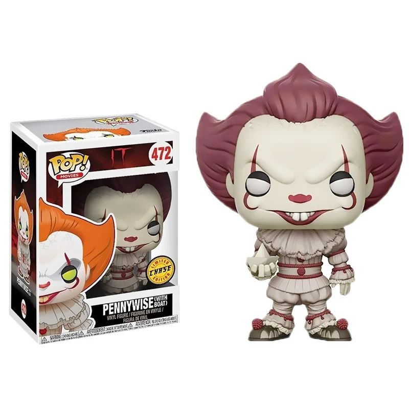 FUNKO POP фильмы Стивен Кинг это фильм и ТВ Джокер игрушки клоуны для детей Рождество V для вендетты детский подарок на день рождения - Цвет: with box472