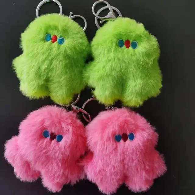 Key Pendant Daily Smooth Surface Delicate Craft Plush Bunny Pendant for Girl  Key Chain  Bag Pendant 5