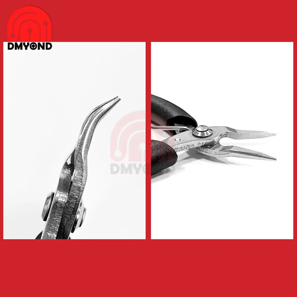 Mini Pinces Diagonales De 4 Pouces, Pinces Coudées à Aiguille Pince à Nez Pince à Câble Pince De Coupe électrique Réparation Outils à Main De Bricolage