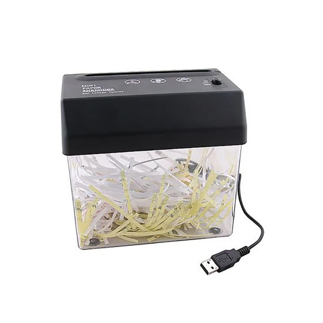 Mini Electrical Shredder Transportable Paper Shredder USB Battery Operated Shredder Paperwork