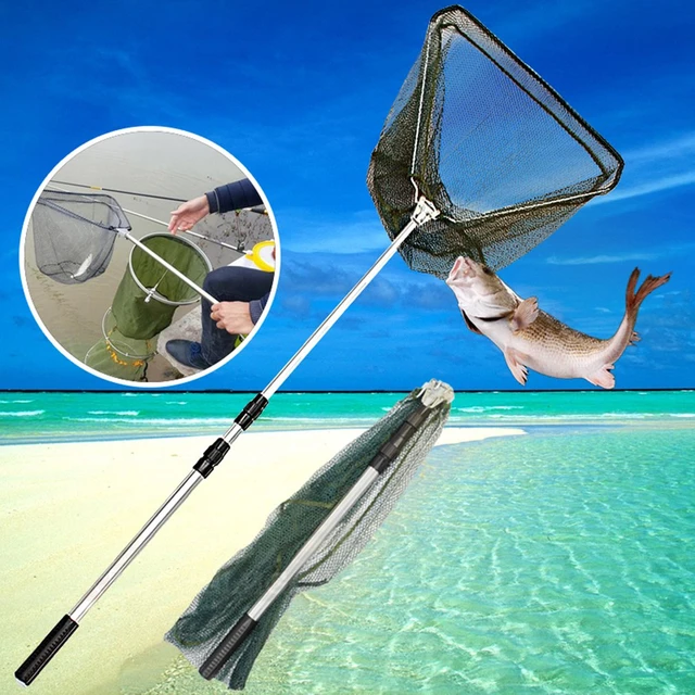 Collapsible Fishing Nets Aluminum Alloy Fishing Tools Telescopic Small Mesh  Landing Net Extendin Rod Pole Casting Network Trap - AliExpress