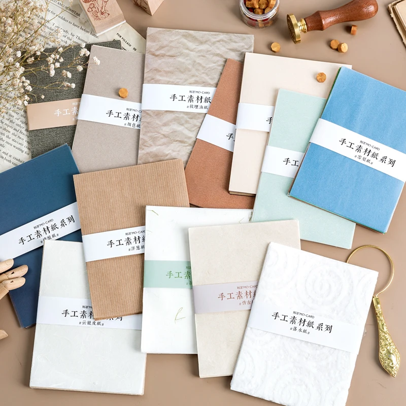 

JIANWU 6sheets Specialty paper Diary Decorative Material Background bullet journal supplies Scrapbook DIY sticker No stickiness