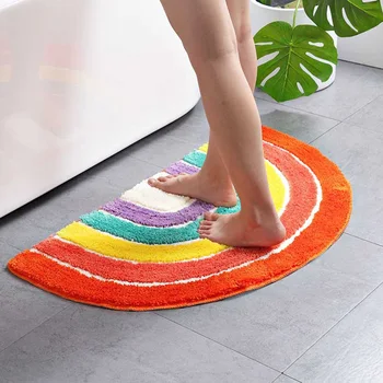 

Non-Slip Area Rugs Rainbow Pattern Semicircle Floor Mat for Living Room Bedroom Dinning Kitchen Carpets Doormats EverChic Store