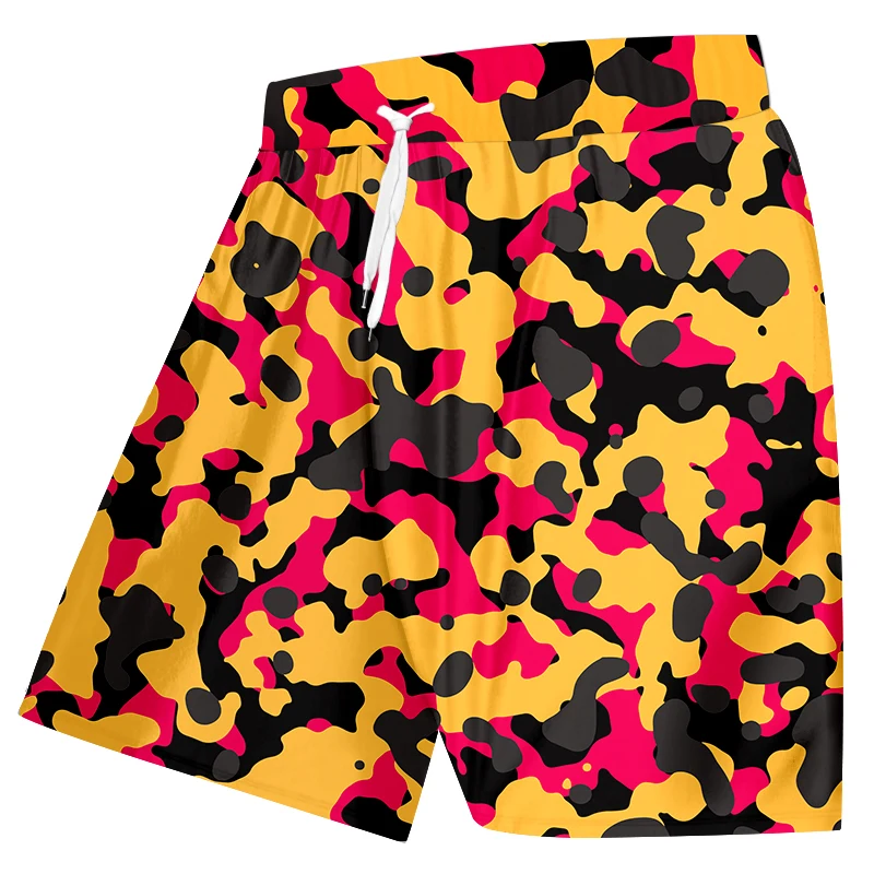 Шорты-бермуды OGKB мужские камуфляжные повседневные пляжные для фитнеса с 3D