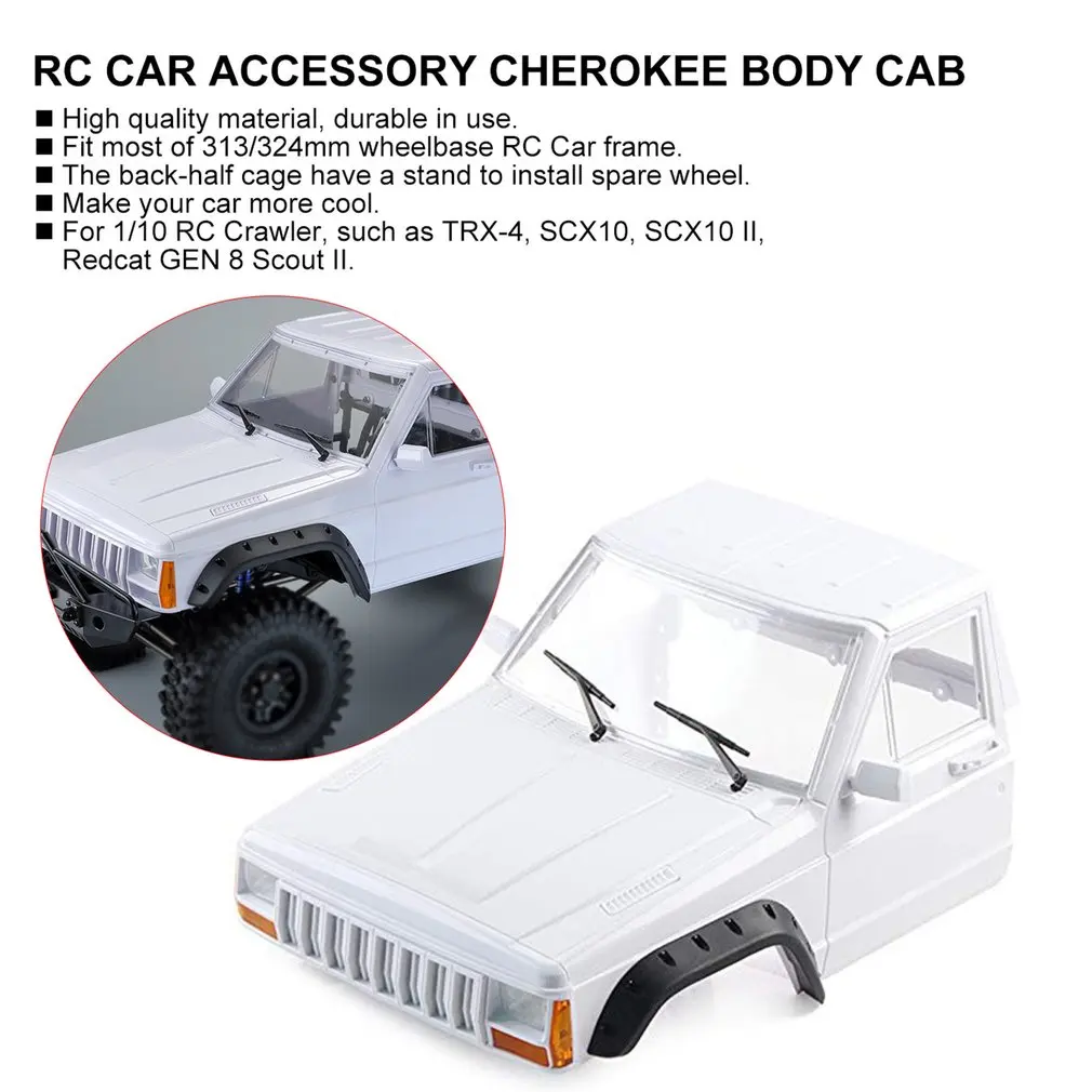Аксессуары радиоуправляемого автомобиля Cherokee Body Cab для 1/10 RC грузовика Crawler Traxxas TRX4 Axial SCX10 90046 Redcat GEN 8 Scout II