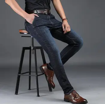 

2020 NEW straight men's pants maa1 stretch casual men's waist long pants men's jeans XKJ113-41