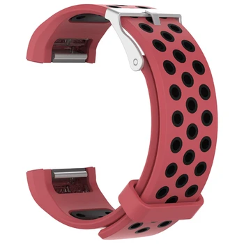 

New Silicone Strap Watchband for Fitbit Charge 2 Smart Band for Fitbit Charge2 Strap with Buckle Smart Bracelet Accessories Red