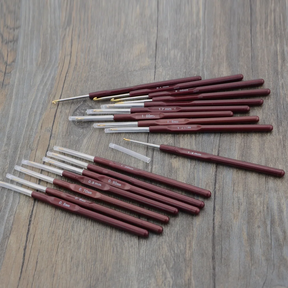 

ZOYOONE 1 Piece Crochet Hook Mix 0.5mm-2.2mm Small Size Weave Knitting Needles for Lace Dolls DIY Tools Sewing Accessories