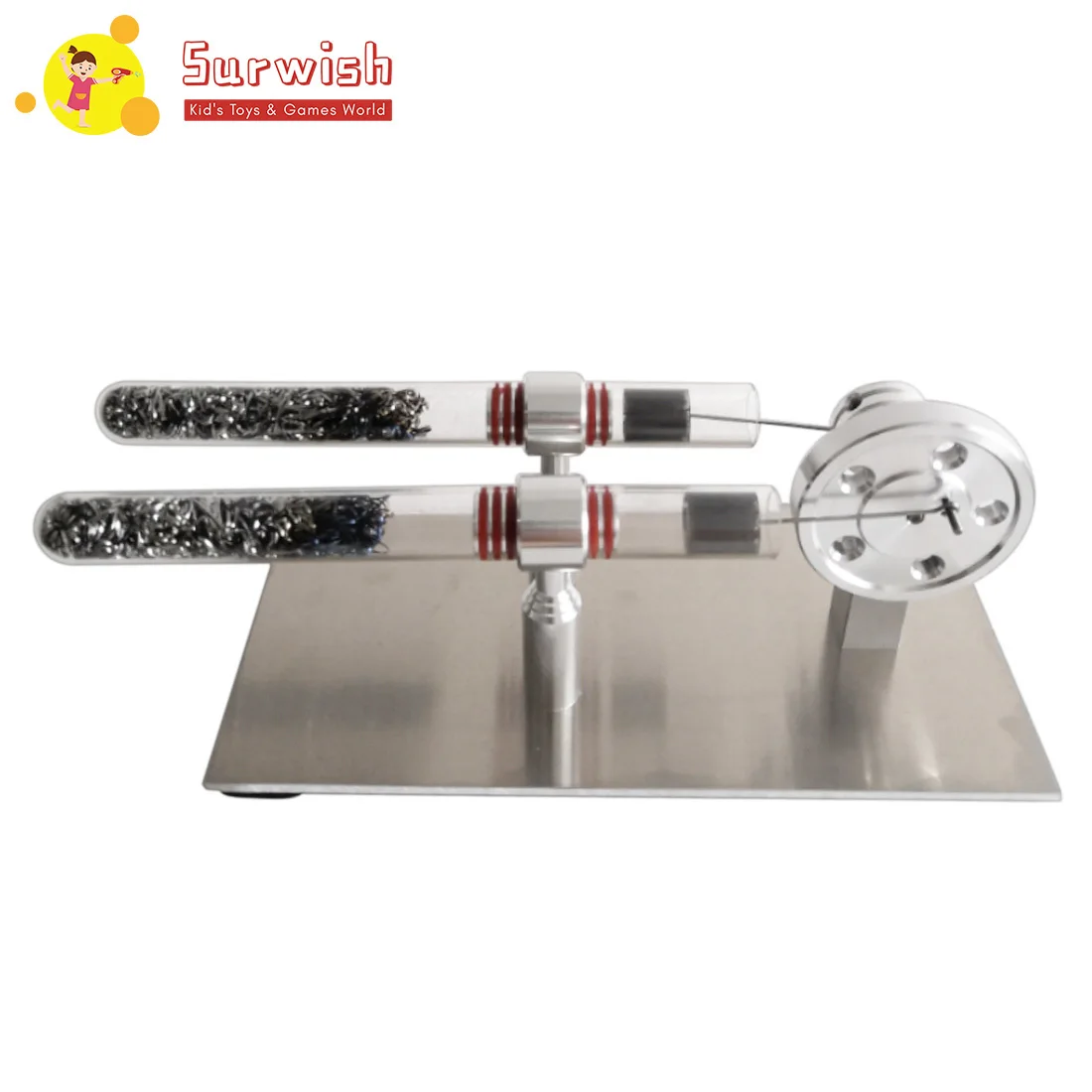 

Hot Echo Type Single/Dual Cylinder Quartz Heating Tube Stirling Engine Model Test It With High Quality